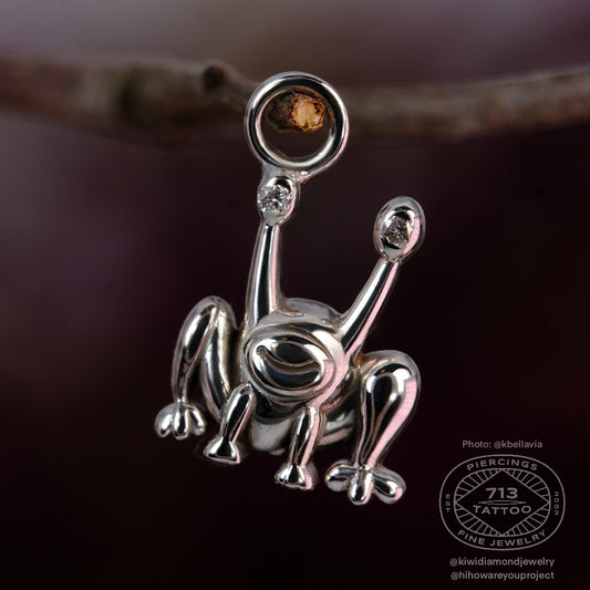 KIWI DIAMOND JEWELRY - JEREMIA "THE INNOCENT" DANIEL JOHNSTON COLLECTION - 14KT SOLID GOLD - CHARM
