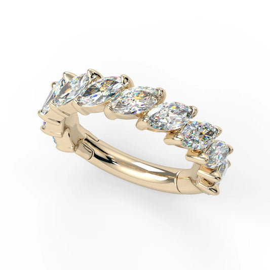 KIWI DIAMOND JEWELRY - LUMIERE SIDE SET - 14KT SOLID GOLD - CLICKER