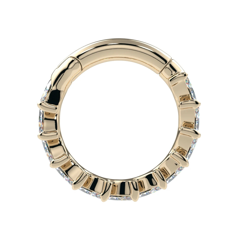 KIWI DIAMOND JEWELRY - LUMIERE SIDE SET - 14KT SOLID GOLD - CLICKER