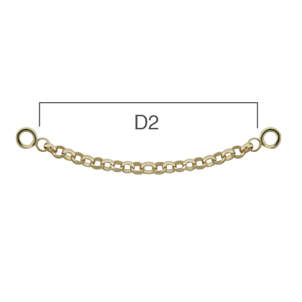 LEROI - KOLO I (29.9mm through 31.7mm) - 14KT SOLID GOLD - CHAIN