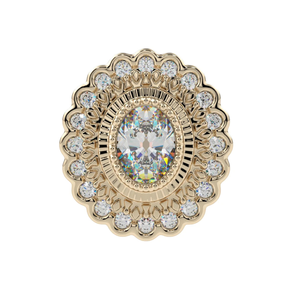 KIWI DIAMOND - ISABELLA - 14KT SOLID GOLD - THREADED END