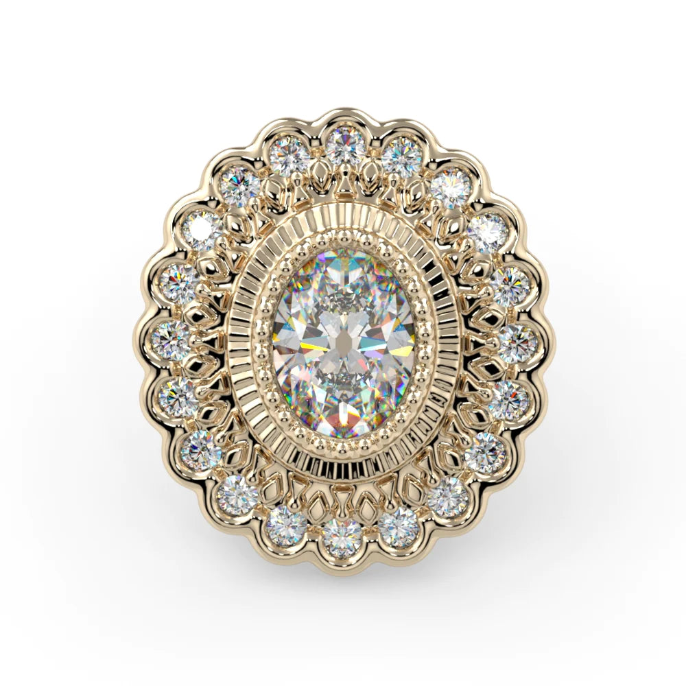 KIWI DIAMOND - ISABELLA - 14KT SOLID GOLD - THREADED END