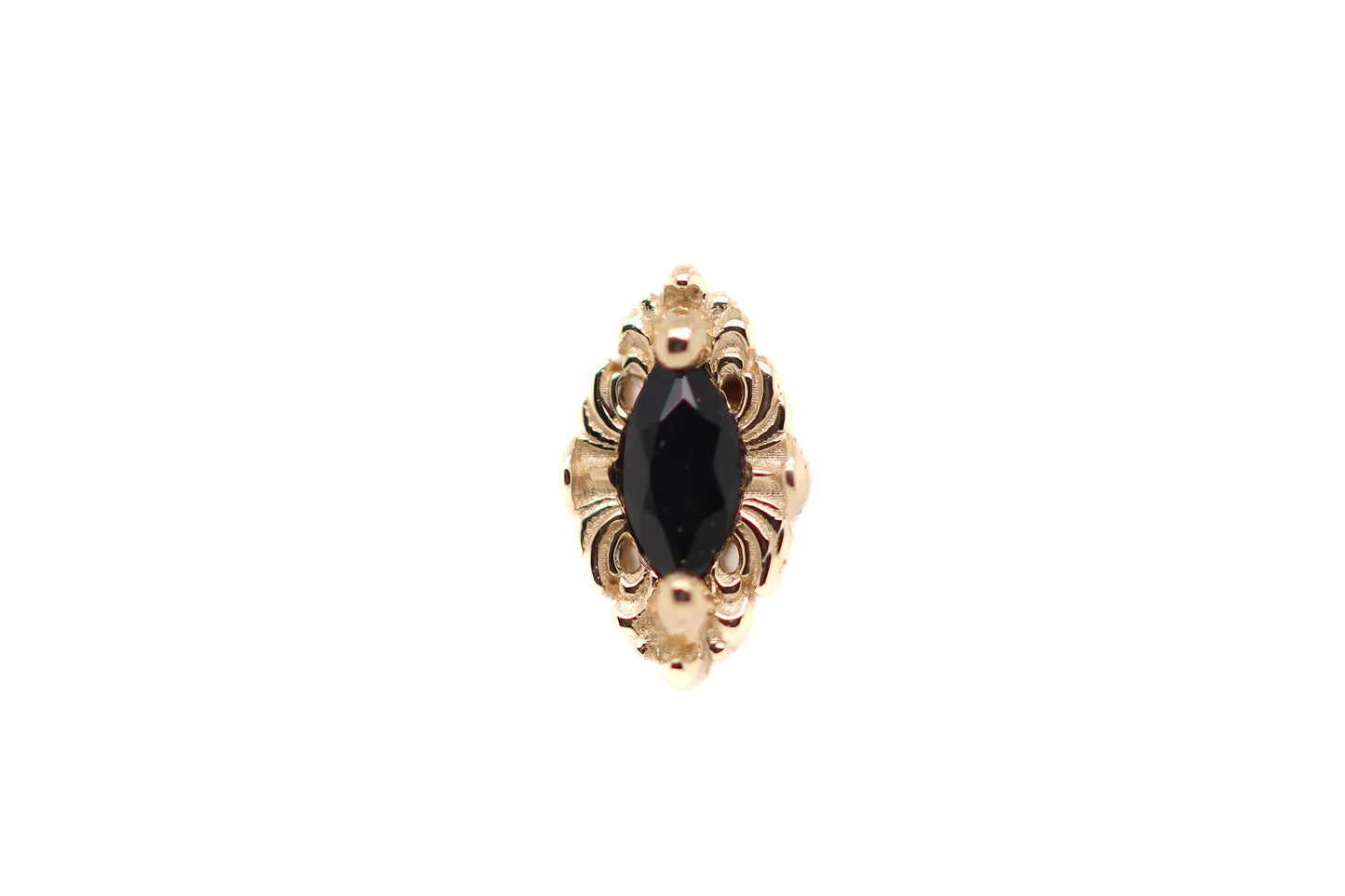 AuAdore - Honor (Stone Size 3mm x 1.5mm) - 14kt Solid Gold