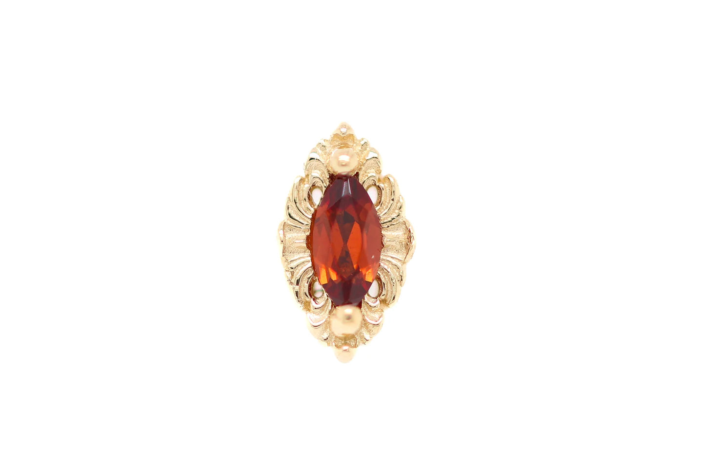 AuAdore - Honor (Stone Size 3mm x 1.5mm) - 14kt Solid Gold