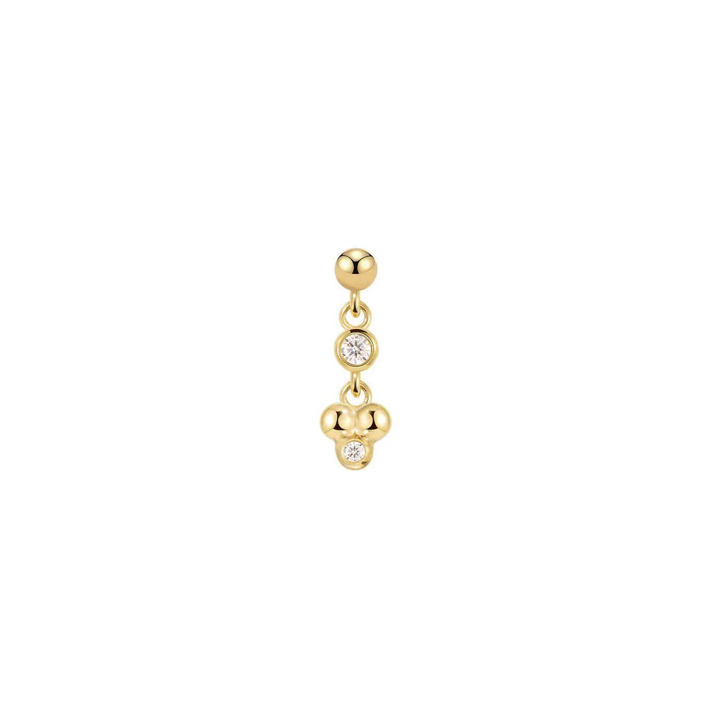 MODERN MOOD - EVELYN - 14KT SOLID GOLD - THREADLESS END