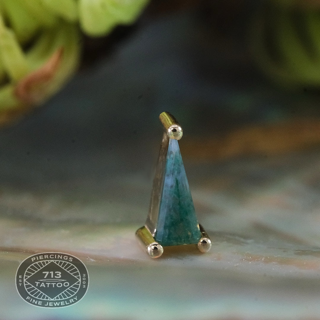 BVLA - PENNANT PRONG 5X2MM - 14KT SOLID GOLD - THREADED END