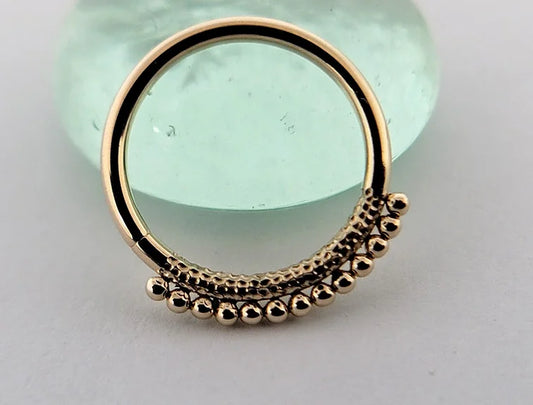 DUSK BODY JEWELRY - ALPHA - 14KT SOLID GOLD - SEAM RING
