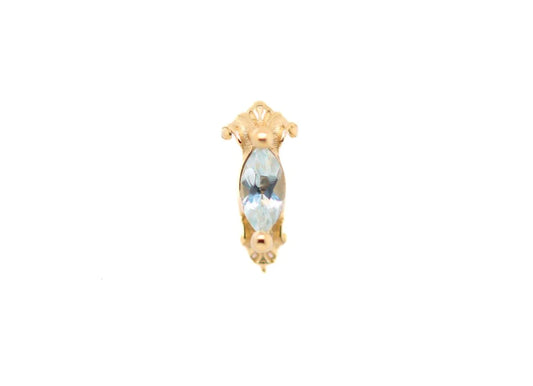AuAdore - EMPRESS (Stone Size 3mm x 1.5mm) - 14kt Solid Gold