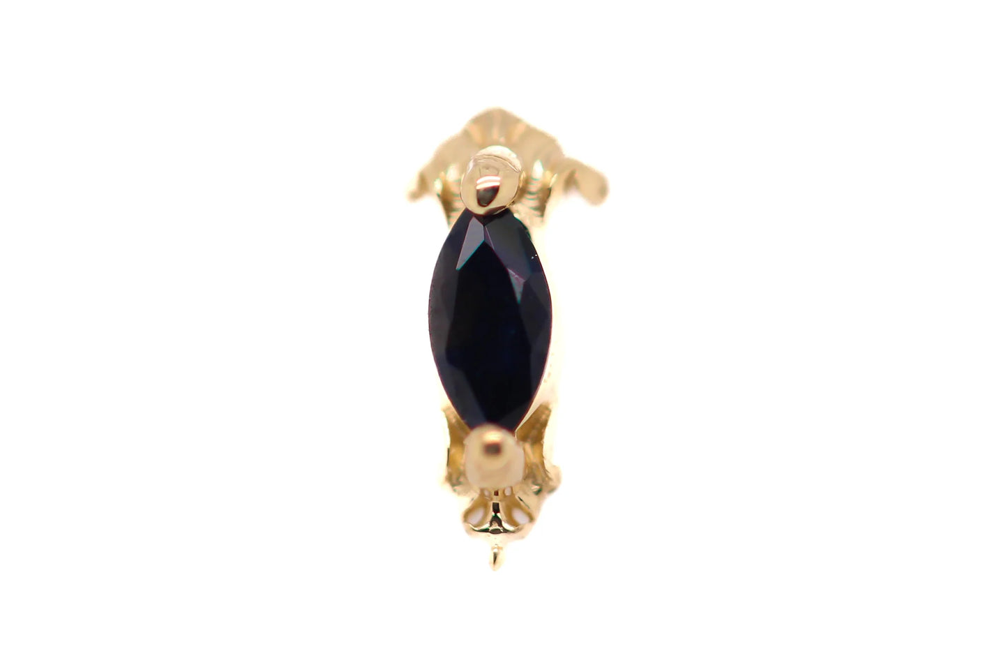 AuAdore - EMPRESS (Stone Size 3mm x 1.5mm) - 14kt Solid Gold