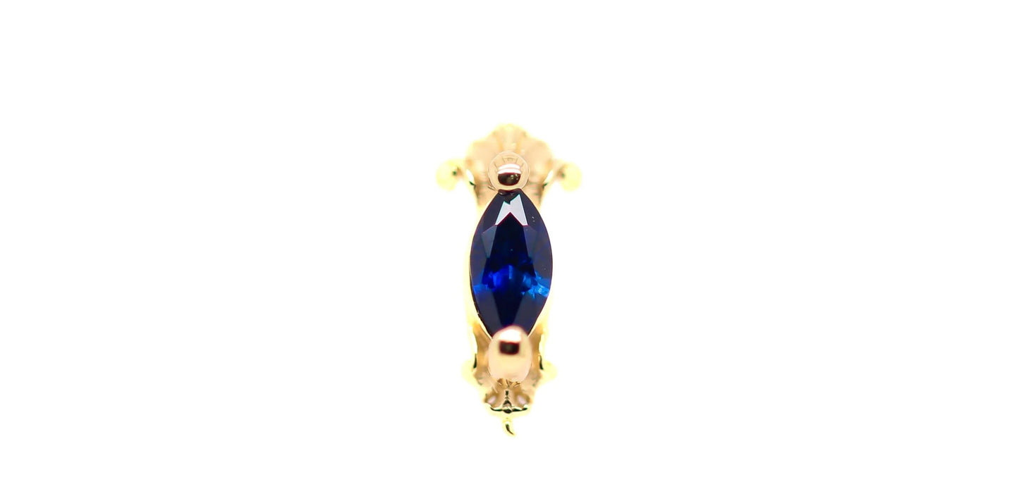 AuAdore - EMPRESS (Stone Size 3mm x 1.5mm) - 14kt Solid Gold