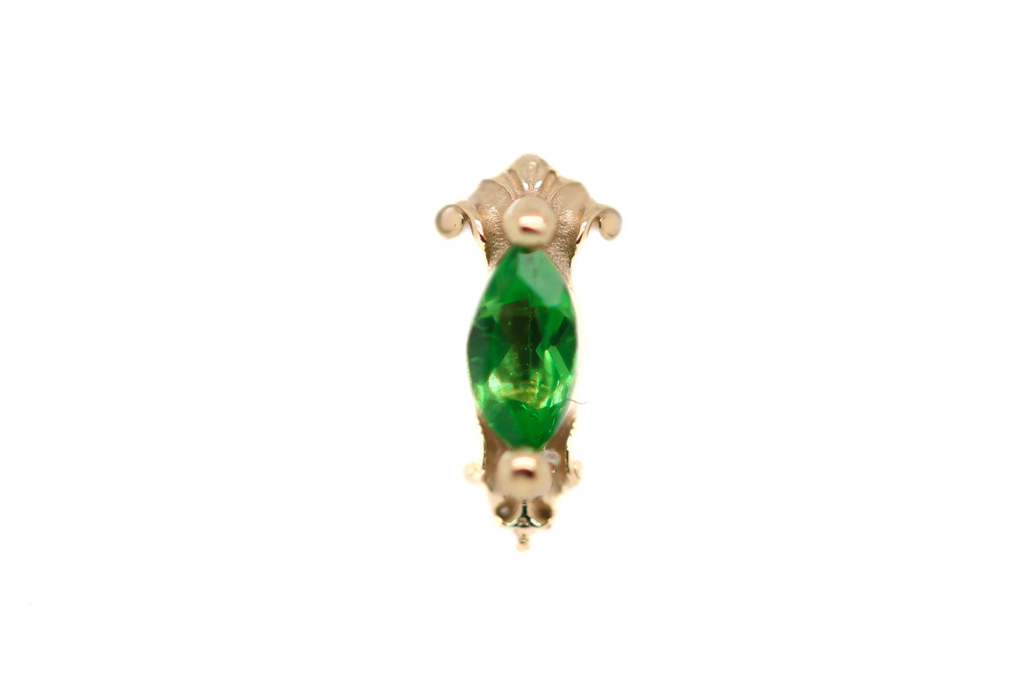 AuAdore - EMPRESS (Stone Size 3mm x 1.5mm) - 14kt Solid Gold