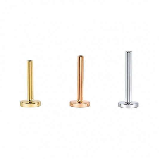 BVLA - THREADED LABRET POST (16G) - 14KT SOLID GOLD - THREADED POST