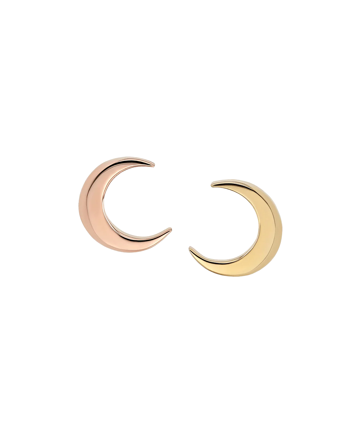 ANATOMETAL - HAMMERED MOON - 18KT SOLID GOLD - THREADLESS END