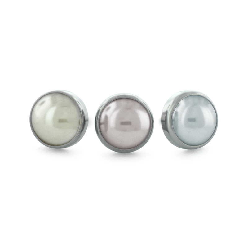 NEOMETAL - NEOPEARLS - TITANIUM - THREADLESS ENDS - LIMITED QUANTITIES