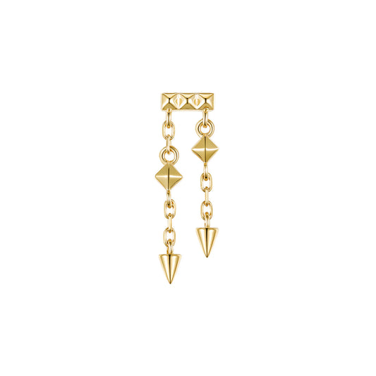 MODERN MOOD - BAR END - AXL - 14KT SOLID GOLD - THREADLESS END