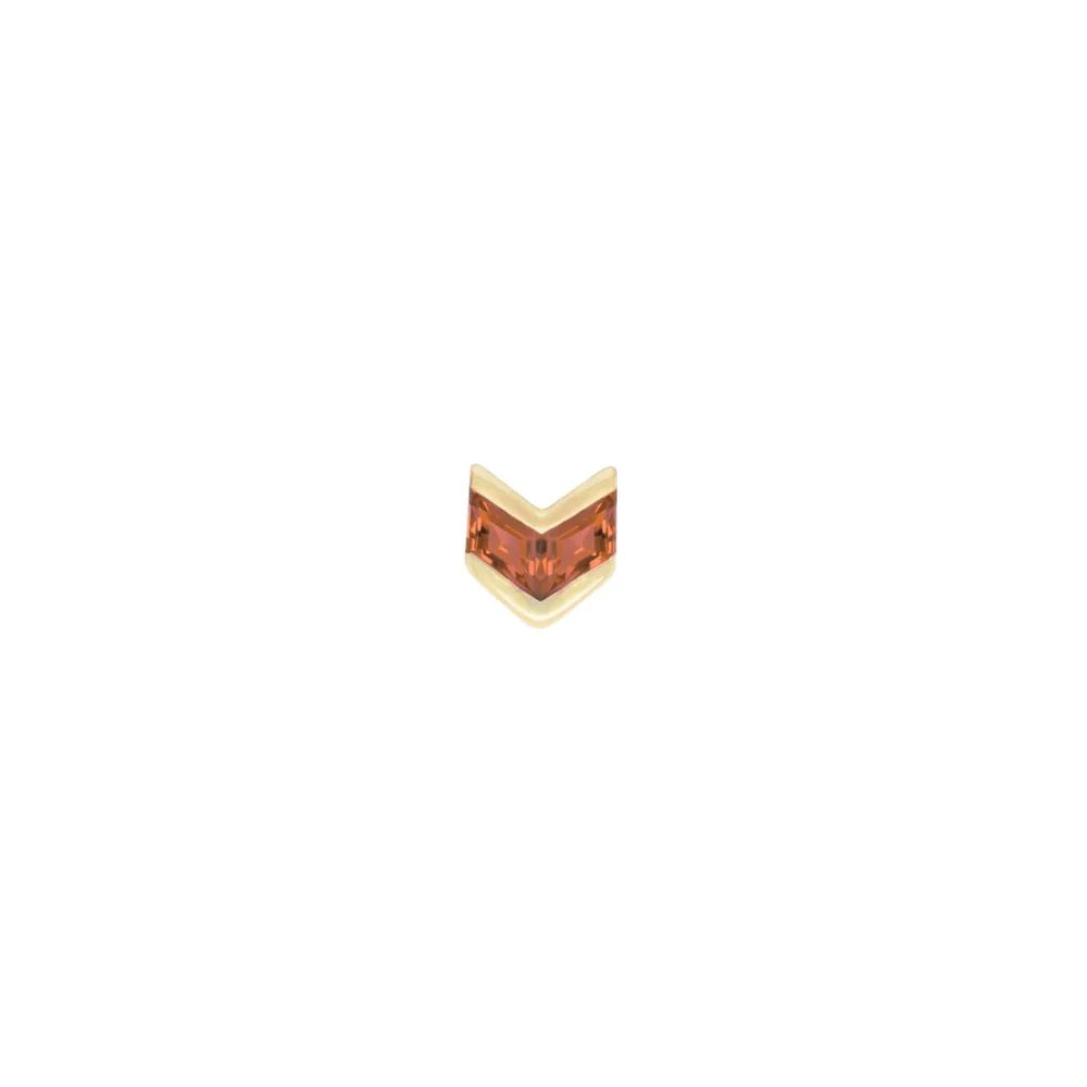 BUDDHA JEWELRY - VANDE - ORANGE GARNET - 14KT SOLID GOLD - THREADLESS END