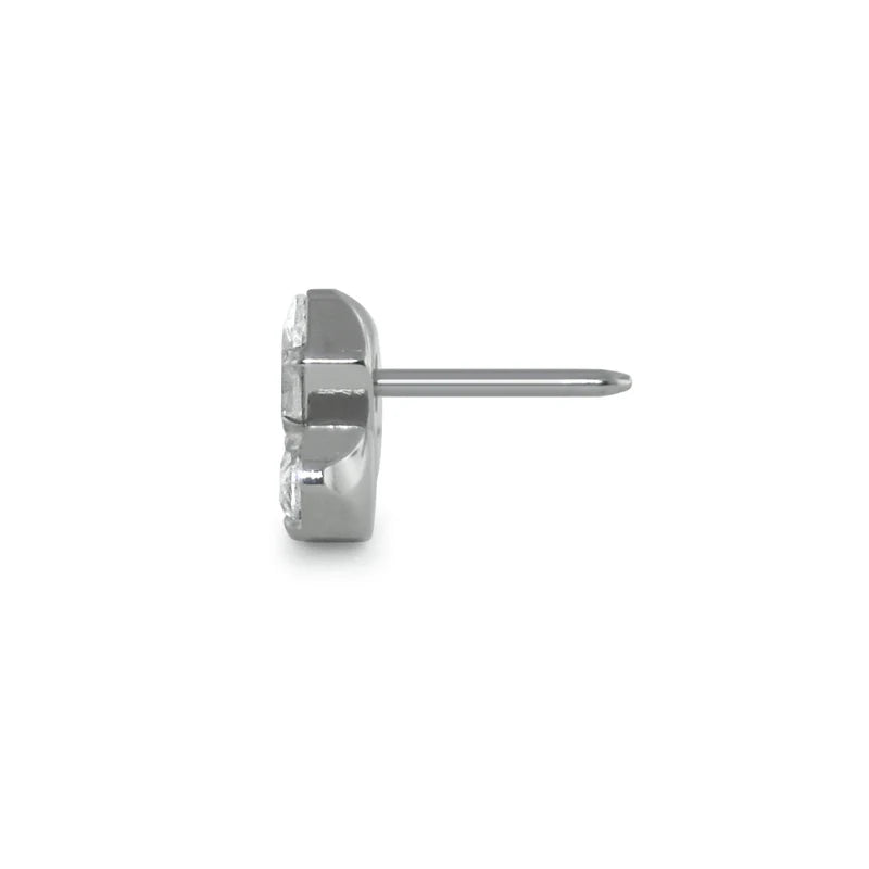 NEOMETAL - MARQUISE CUT CLUSTERS - TITANIUM - THREADLESS ENDS