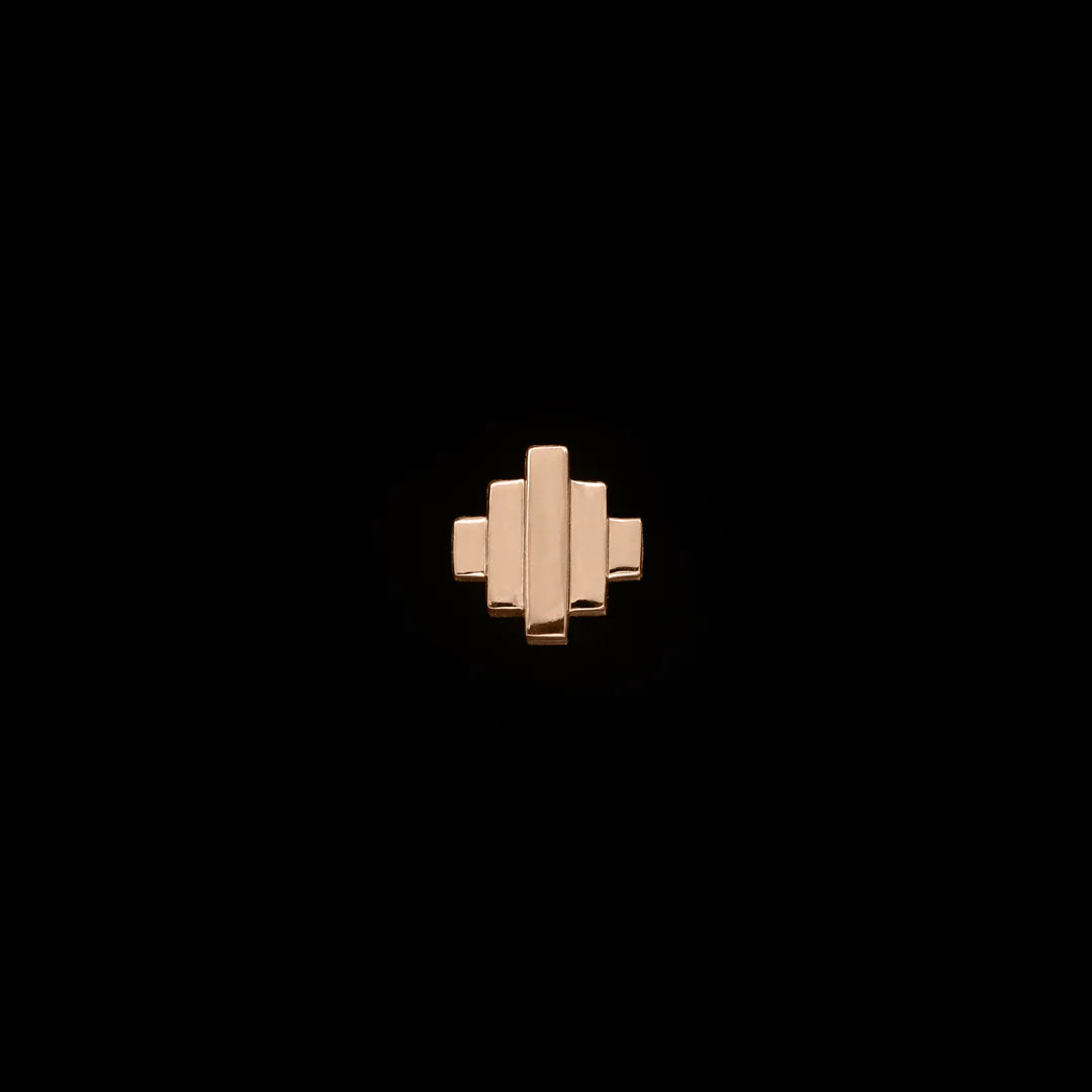 REGALIA - MORE THAN EQUAL - 14KT SOLID GOLD - THREADLESS END