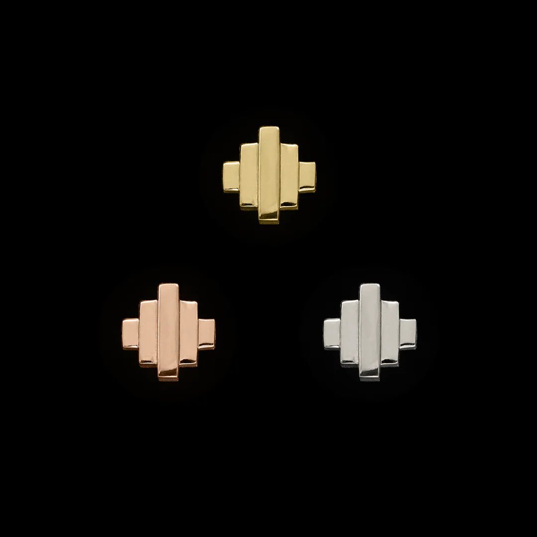 REGALIA - MORE THAN EQUAL - 14KT SOLID GOLD - THREADLESS END