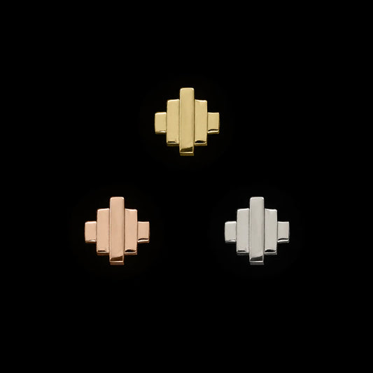 REGALIA - MORE THAN EQUAL - 14KT SOLID GOLD - THREADLESS END