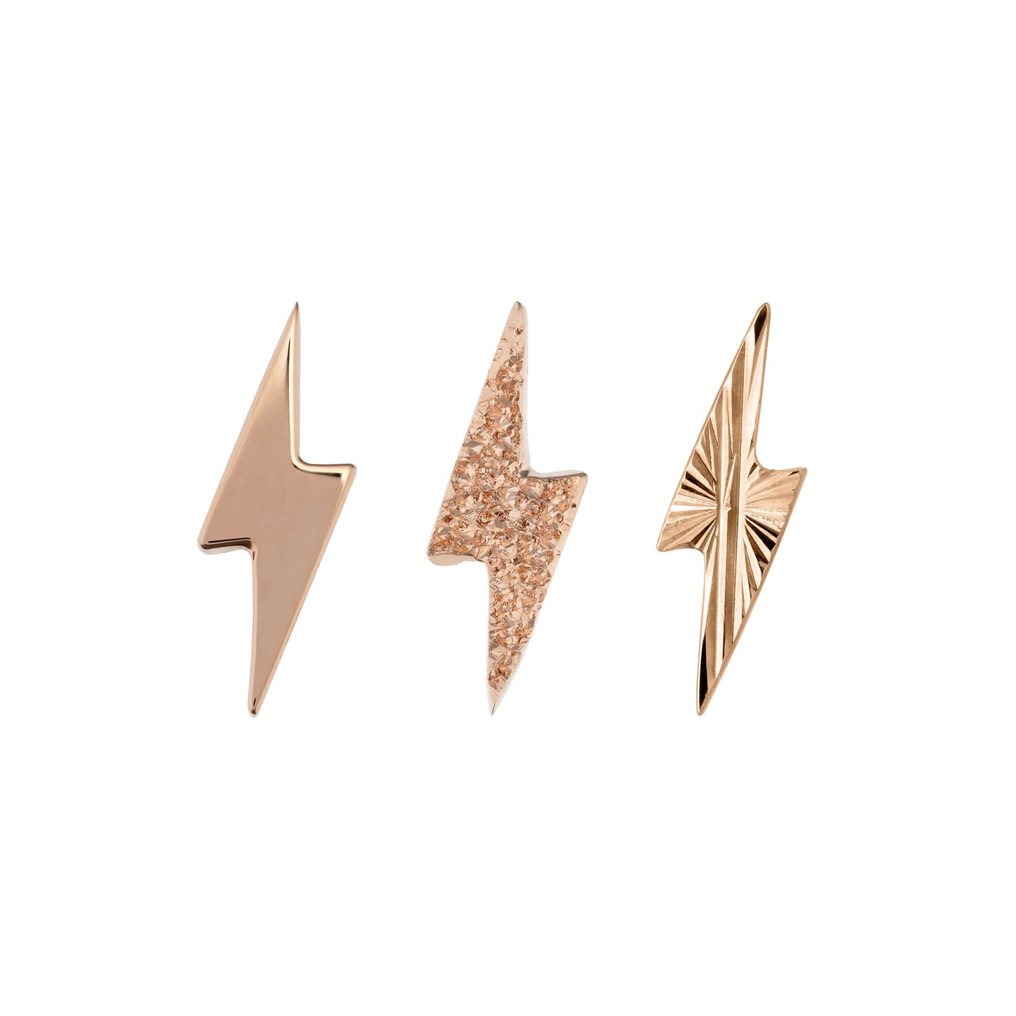 QUETZALLI JEWELRY - STRIKE - 14KT SOLID GOLD - THREADLESS END