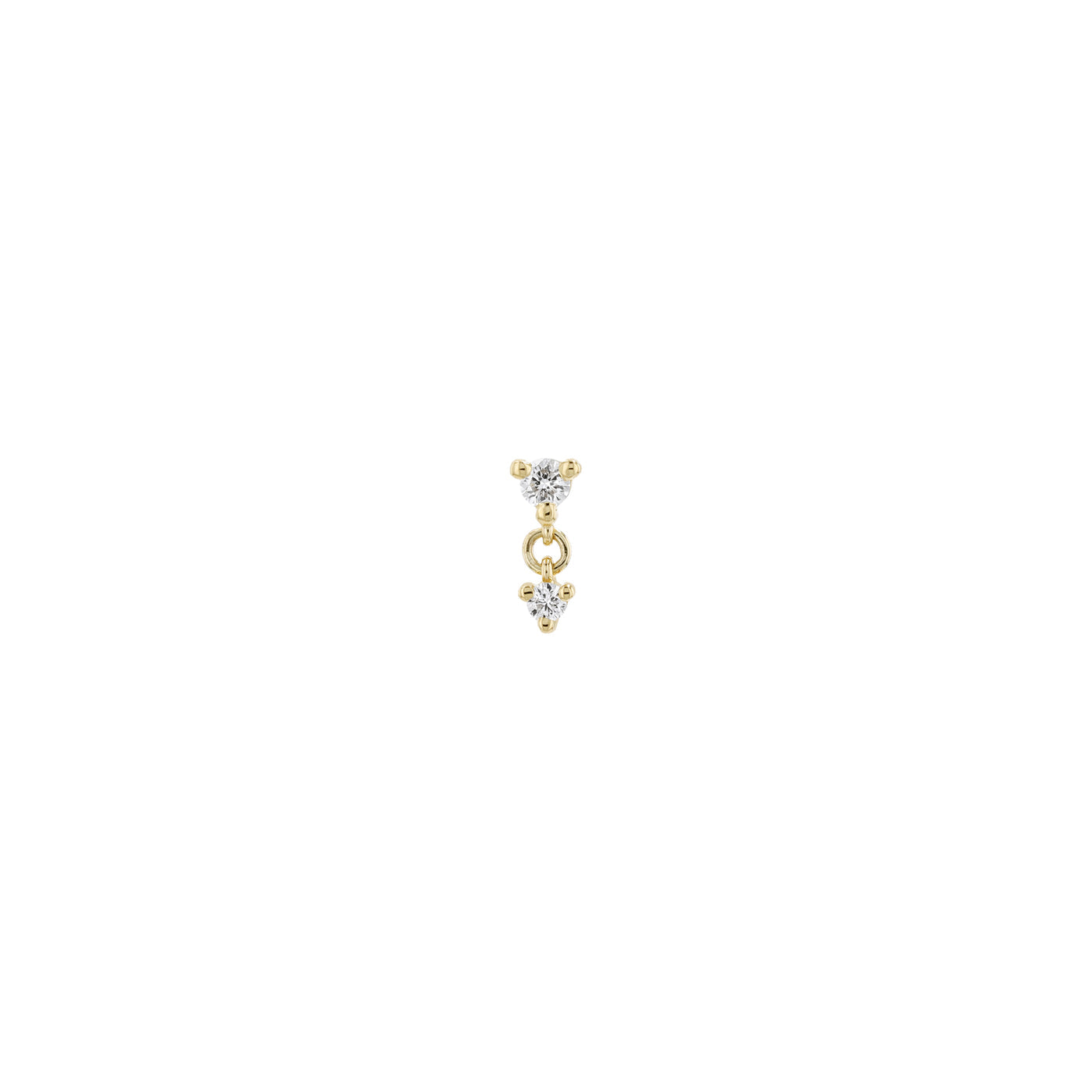 MODERN MOOD - CASCADE 2 (TWO SIZES, MULTIPLE GEM OPTIONS) - 14KT SOLID GOLD - THREADLESS END