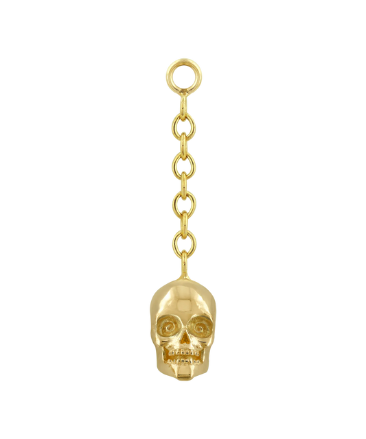 ANATOMETAL - SKULL DROP CHARM- 18KT SOLID GOLD - CHARM
