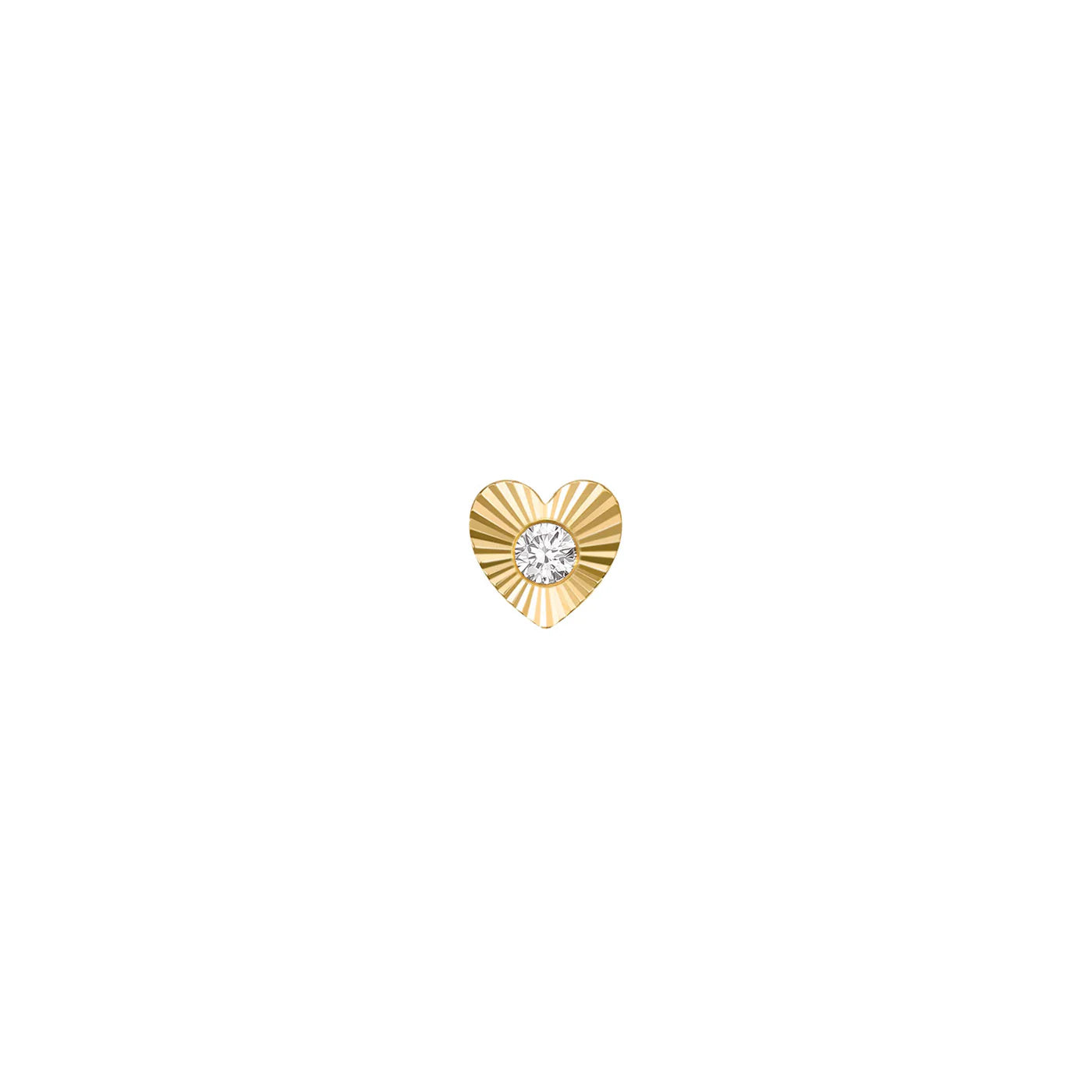 MODERN MOOD - SLOAN RAY - HEART - 14KT SOLID GOLD - THREADLESS END