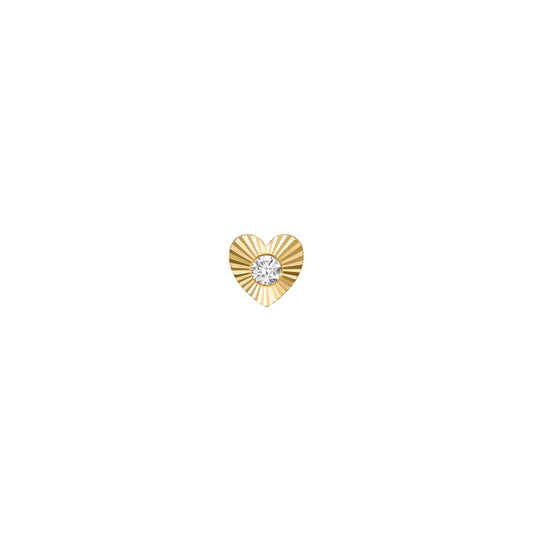 MODERN MOOD - SLOAN RAY - HEART - 14KT SOLID GOLD - THREADLESS END