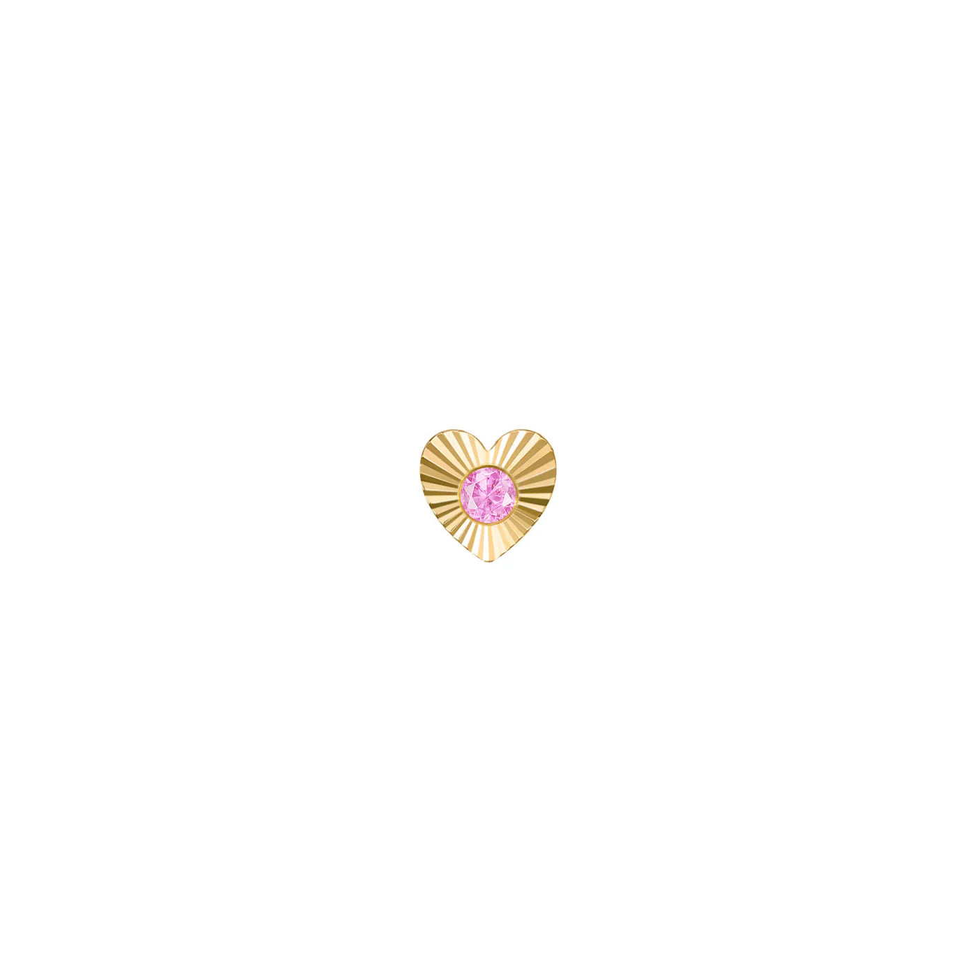 MODERN MOOD - SLOAN RAY - HEART - 14KT SOLID GOLD - THREADLESS END