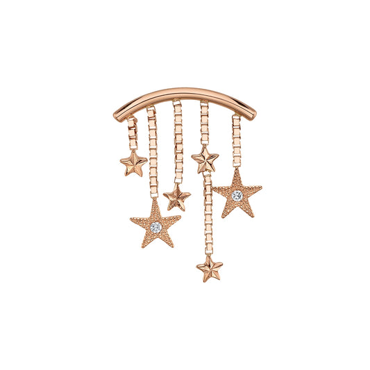 BVLA - PAVE WISH UPON A STAR - 14KT SOLID GOLD - THREADED END