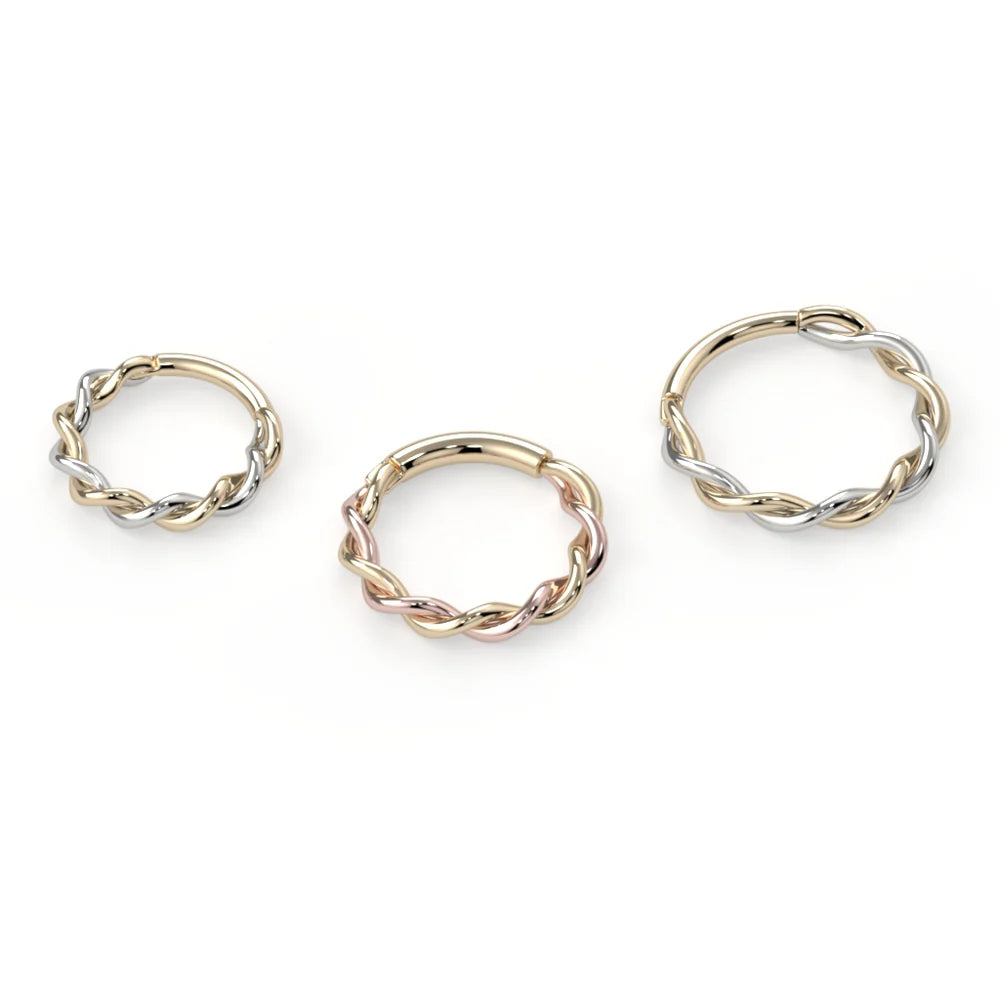 KIWI DIAMOND - DUALITY RING - 14KT SOLID GOLD - CLICKER