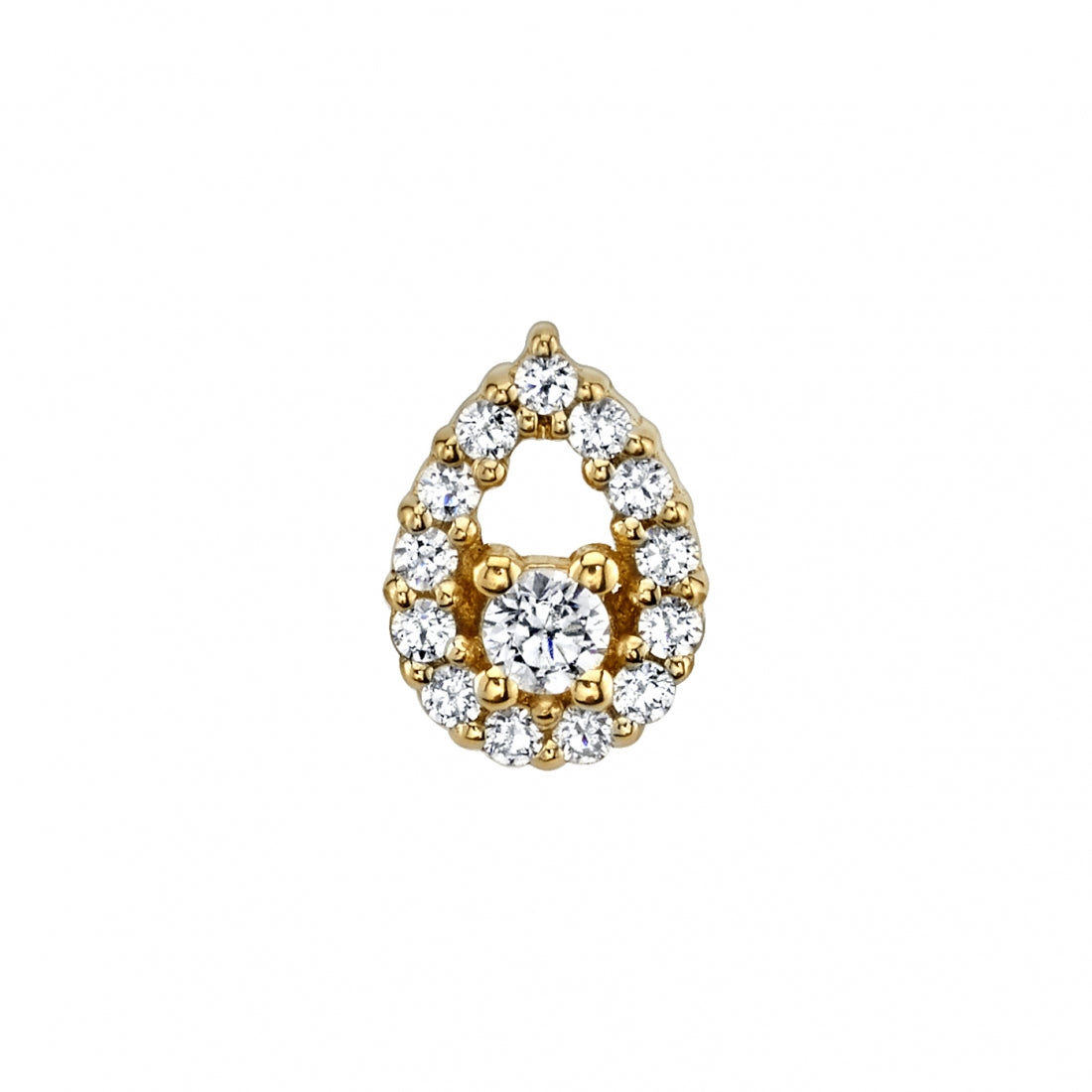 BVLA - MADELINA TEAR - 14KT SOLID GOLD - THREADED END