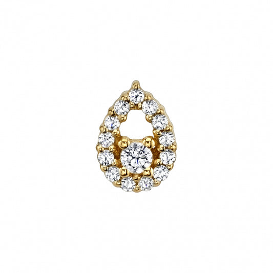 BVLA - MADELINA TEAR - 14KT SOLID GOLD - THREADED END