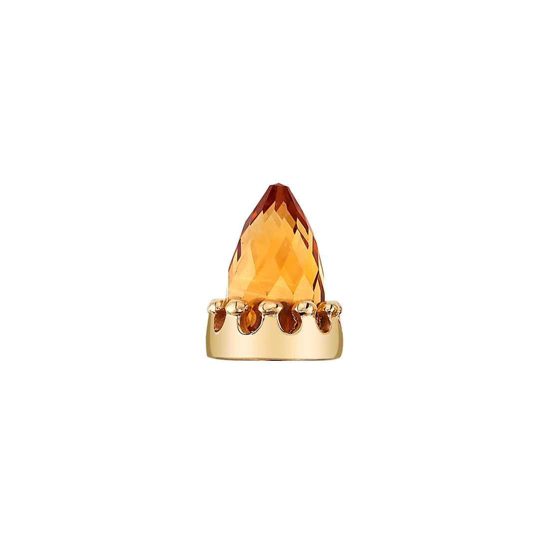 BVLA - CABOCHON CROWN BULLET - 14KT SOLID GOLD - THREADED END