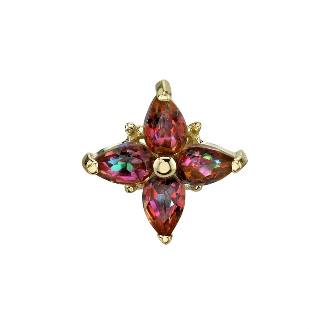 BVLA - PEAR PLEADES - 14KT SOLID GOLD - THREADED END