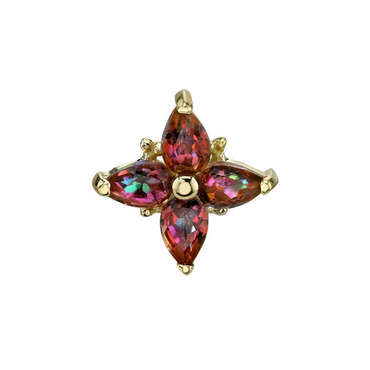 BVLA - PEAR PLEADES - 14KT SOLID GOLD - THREADED END