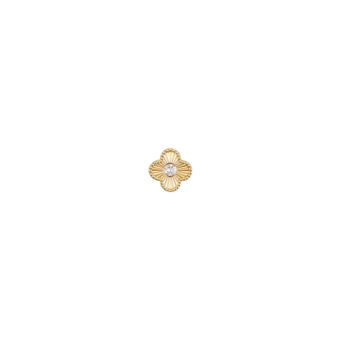 MODERN MOOD - CLOVER RAY - 14KT SOLID GOLD - THREADLESS END