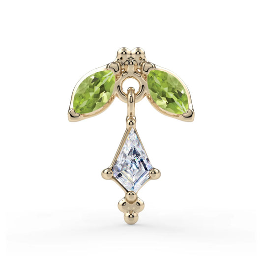 KIWI DIAMOND - JOFUR DANGLE - 14KT SOLID GOLD - THREADED END