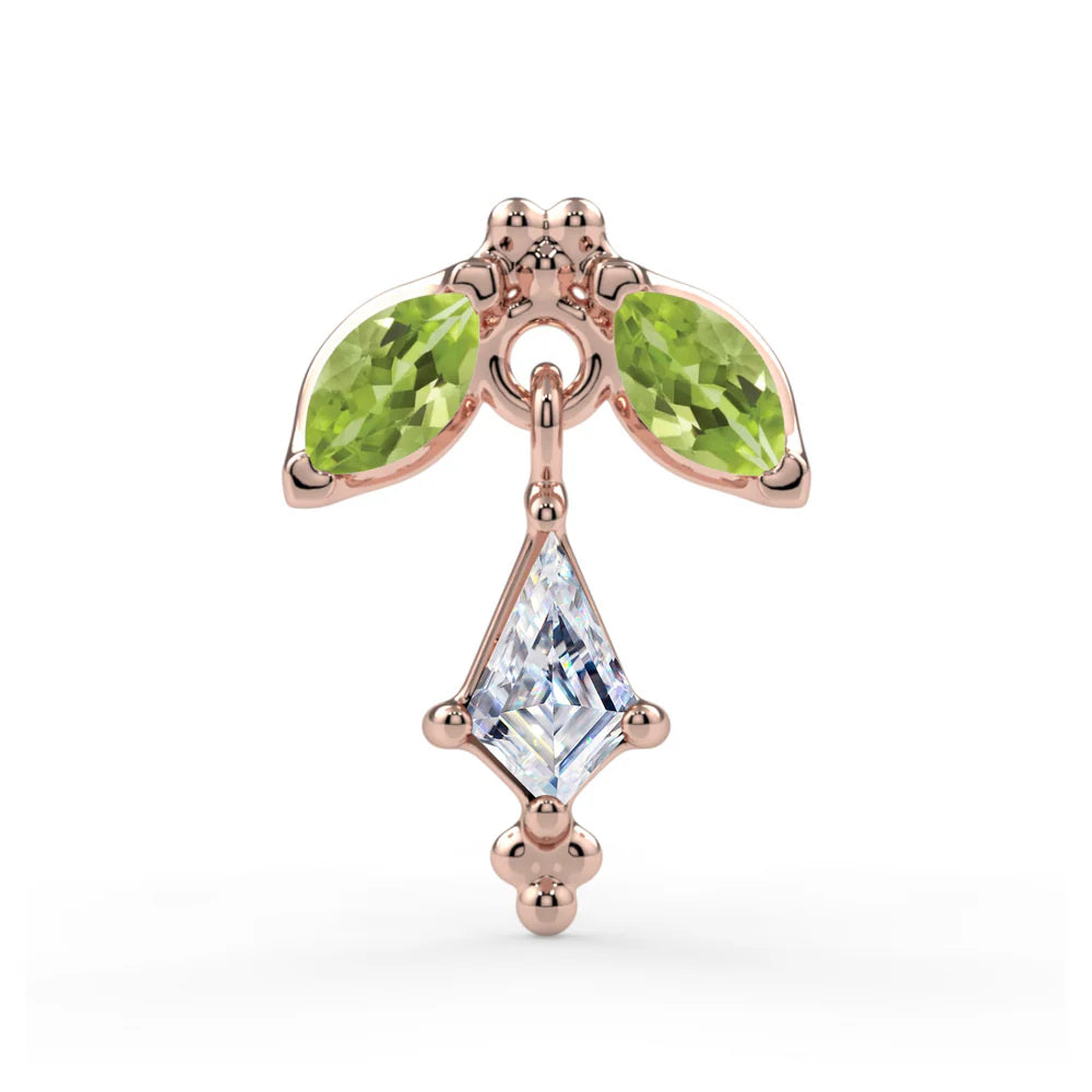 KIWI DIAMOND - JOFUR DANGLE - 14KT SOLID GOLD - THREADED END