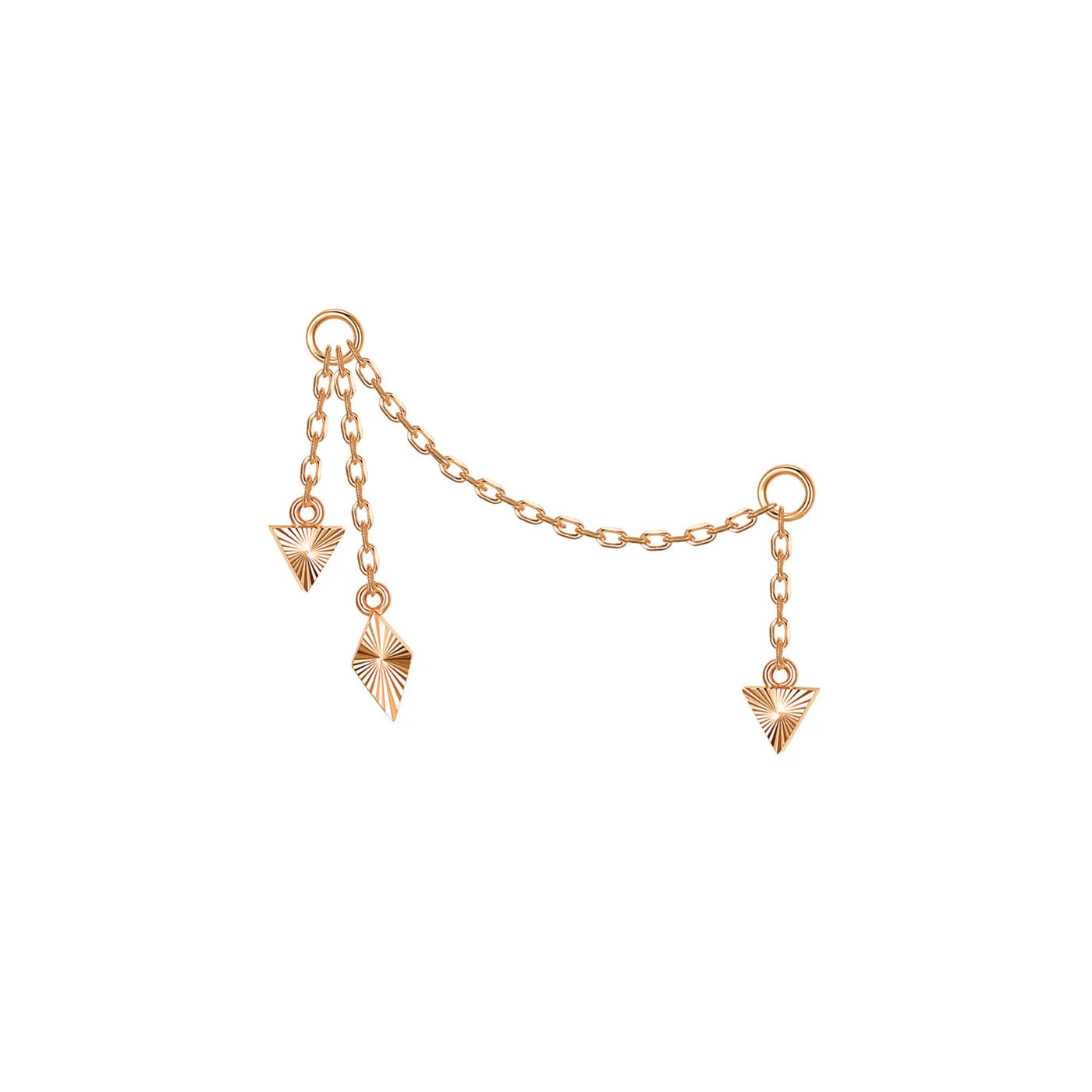 MODERN MOOD - ANDROMEDA CHAIN ALL RAY TEXTURE - 14KT SOLID GOLD - CHAIN