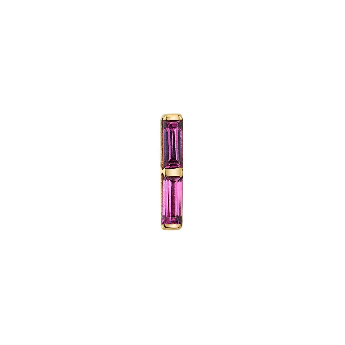 BVLA - ROSALIA - DOUBLE BAGUETTE BAR - 14KT SOLID GOLD - THREADLESS END