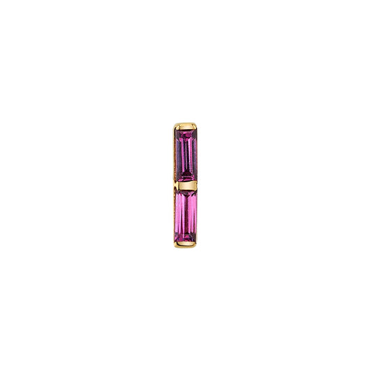 BVLA - ROSALIA - DOUBLE BAGUETTE BAR - 14KT SOLID GOLD - THREADLESS END