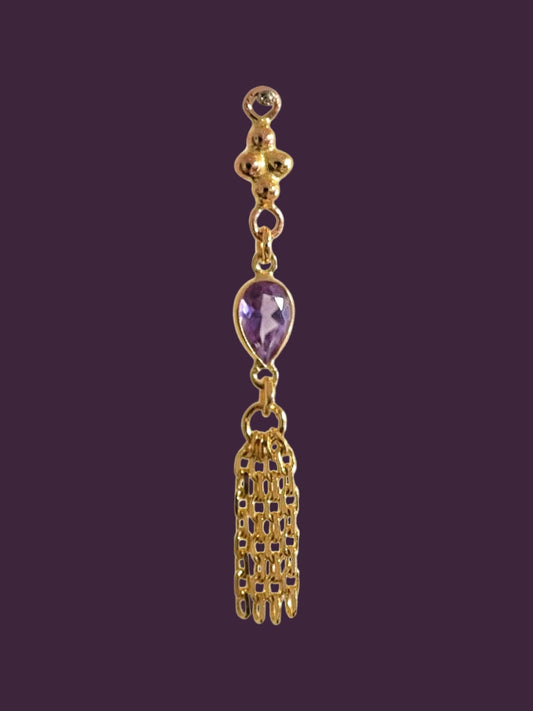 Cailey Elle  - Amethyst Temple - 14KT SOLID GOLD - CHAIN + CHARM