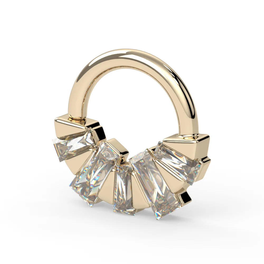 KIWI DIAMOND - MARBOT - 14KT SOLID GOLD - SEAM RING