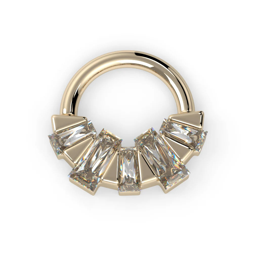 KIWI DIAMOND - MARBOT - 14KT SOLID GOLD - SEAM RING