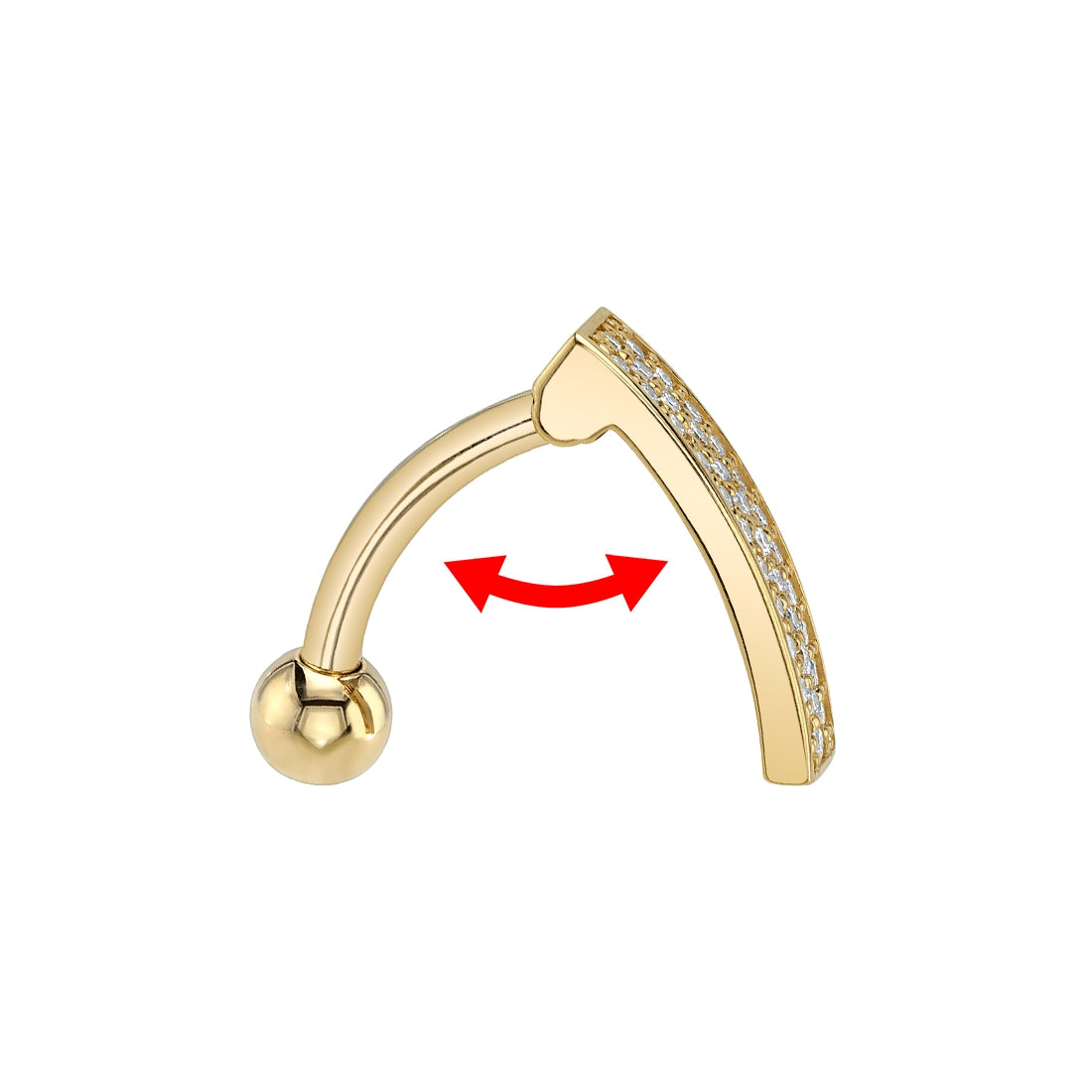 BVLA - KANARI COMFORT FIT - 14KT SOLID GOLD - NAVEL CURVE