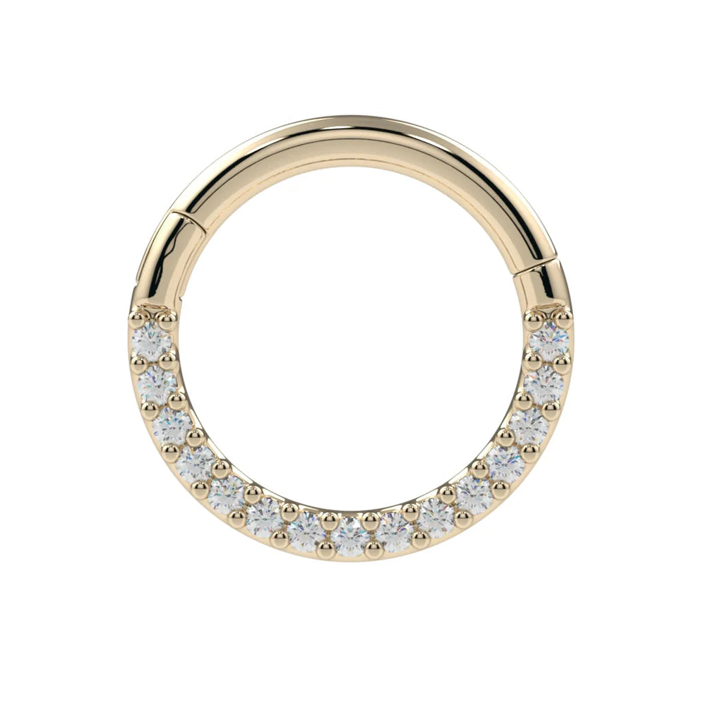 KIWI DIAMOND - FORWARD FACING SHANTI CLICKER - 14KT SOLID GOLD - CLICKER
