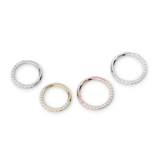 KIWI DIAMOND - FORWARD FACING SHANTI CLICKER - 14KT SOLID GOLD - CLICKER