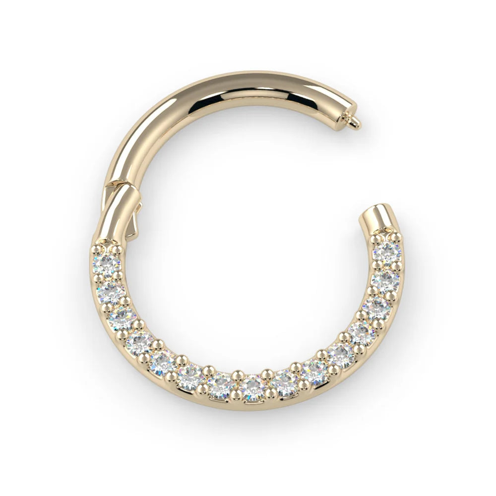KIWI DIAMOND - FORWARD FACING SHANTI CLICKER - 14KT SOLID GOLD - CLICKER